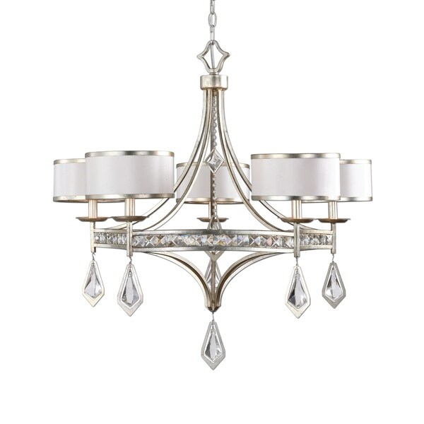 5 light silver chandelier