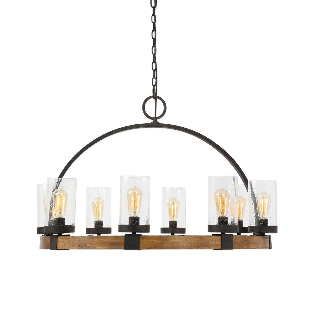 Uttermost Atwood Weathered Bronze 8-light Pendant