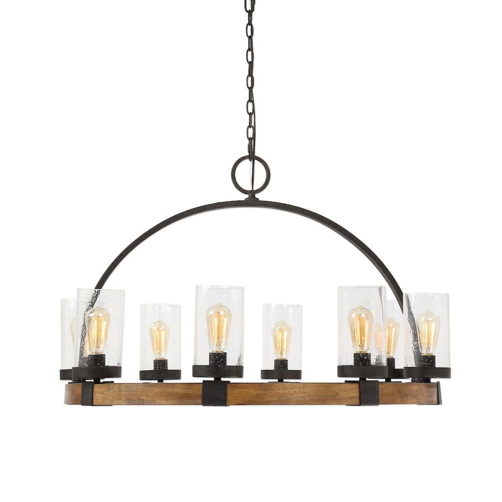 Uttermost Atwood Weathered Bronze 8-light Pendant