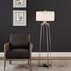 preview thumbnail 2 of 0, Uttermost Adrian Plated Aged Gun Metal 1-light Floor Lamp