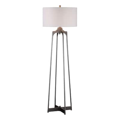 Uttermost Adrian Plated Aged Gun Metal 1-light Floor Lamp