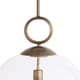 preview thumbnail 3 of 3, Uttermost Calix Aged Brass Steel/Glass 1-light Pendant