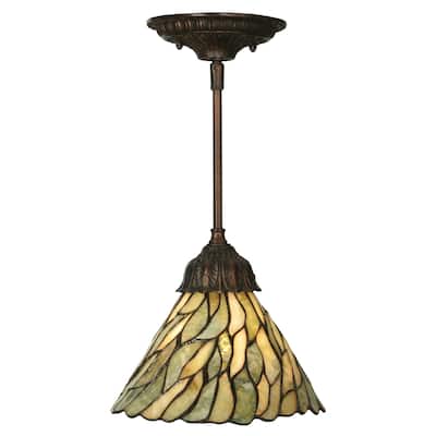 8 Inch Wide willow jadestone Mini Pendant