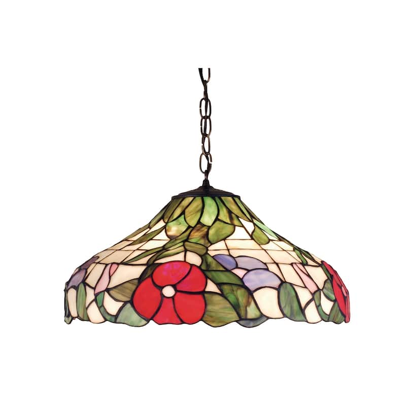 20 Inch Wide peony Pendant