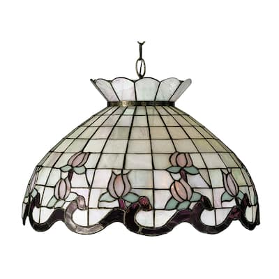 20 Inch Wide roseborder Pendant