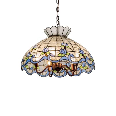 20 Inch Wide roseborder Pendant