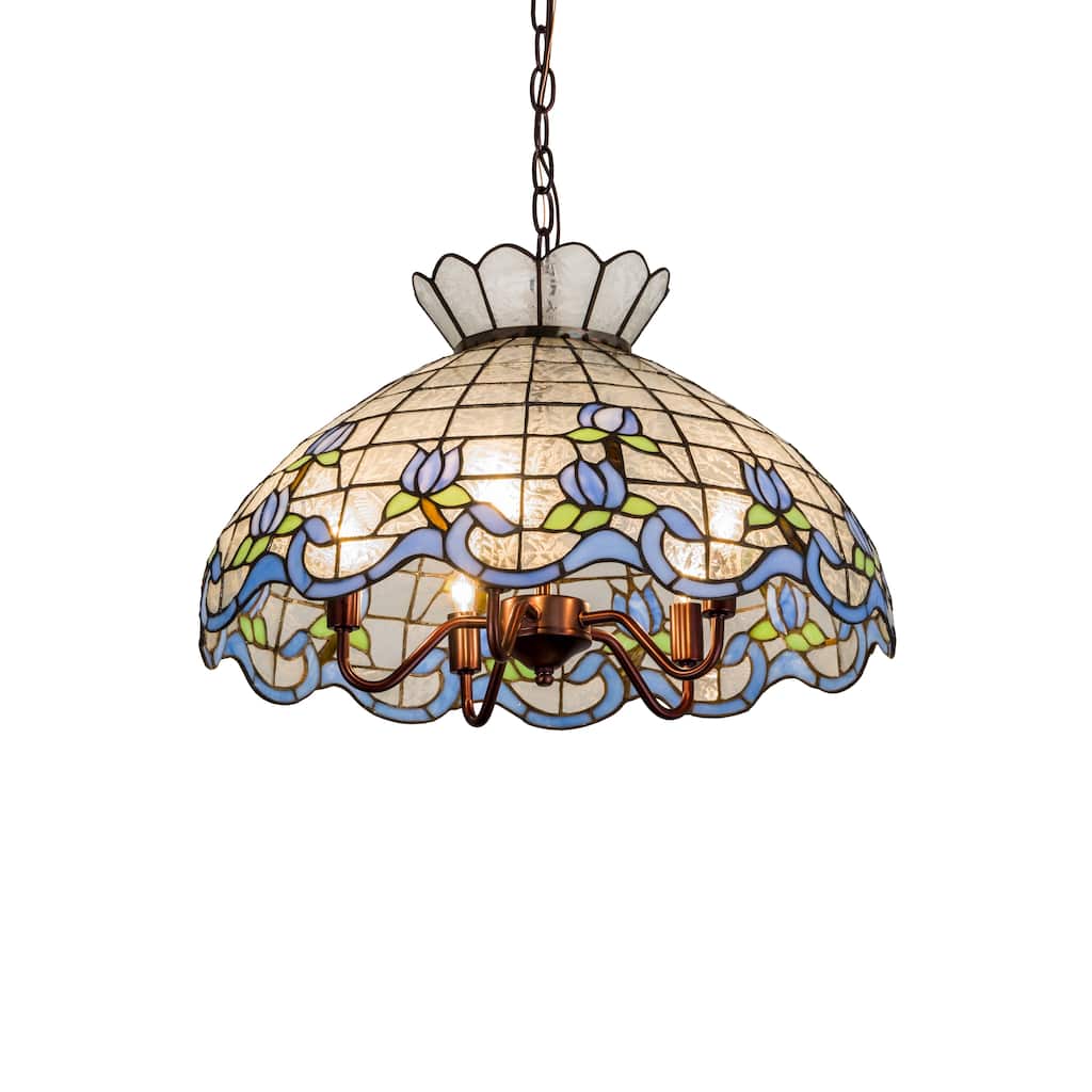 20 Inch Wide roseborder Pendant
