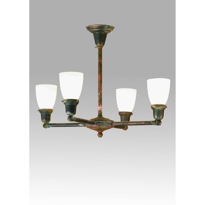 27 Inch Wide revival oyster bay goblet 4 lt Chandelier