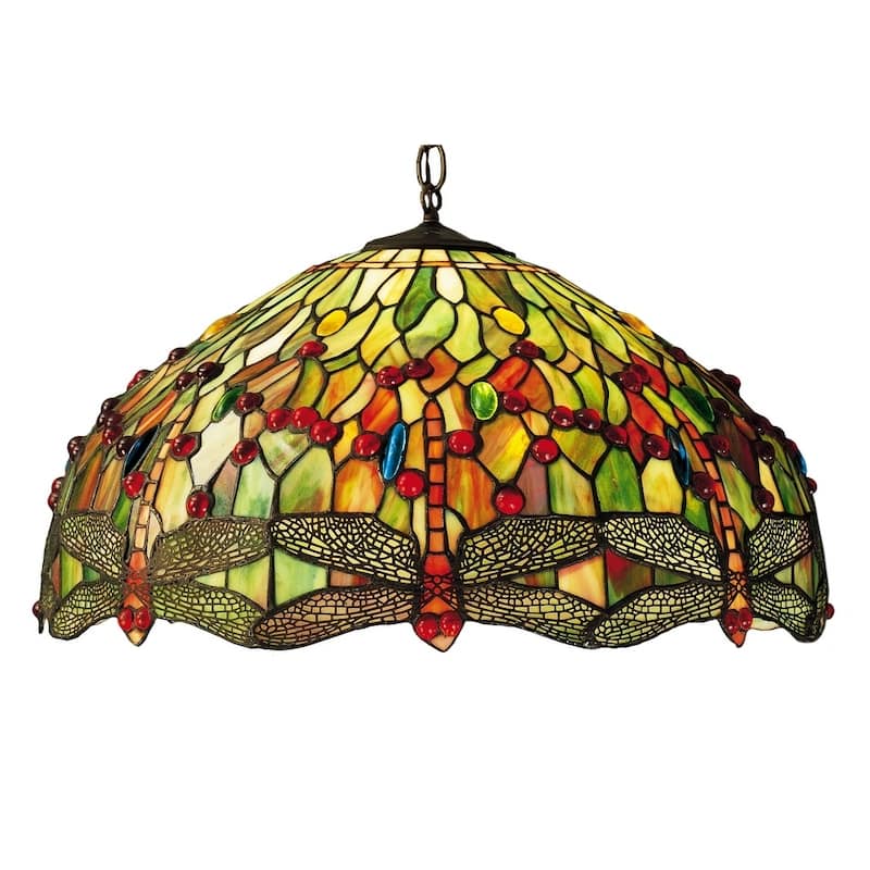 22 Inch Wide tiffany hanginghead dragonfly Pendant