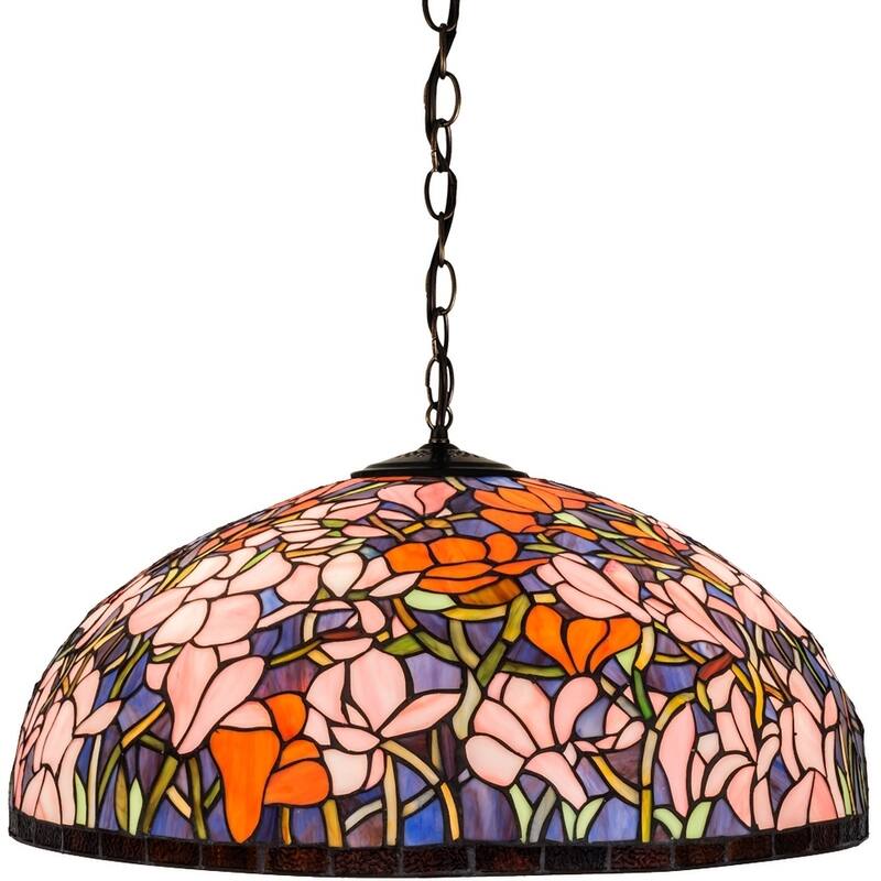 22 Inch Wide tiffany magnolia Pendant.602
