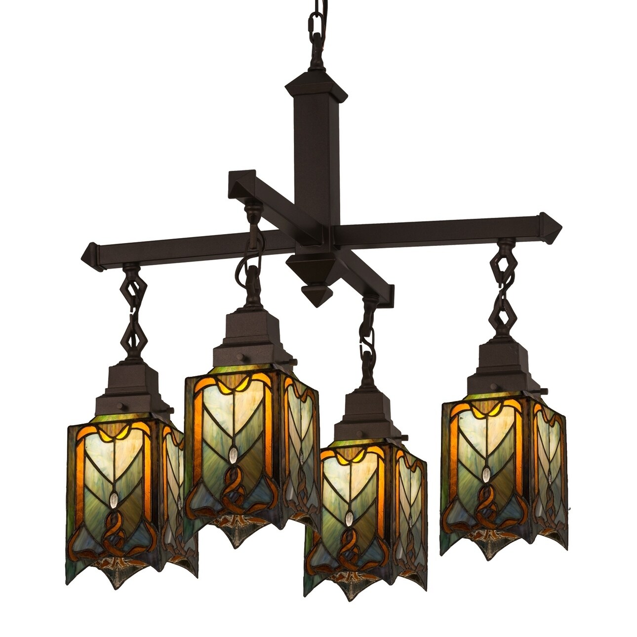 27 Inch Wide cottage mission 4 lt Chandelier - Chandeliers For Bedrooms by Overstock.com