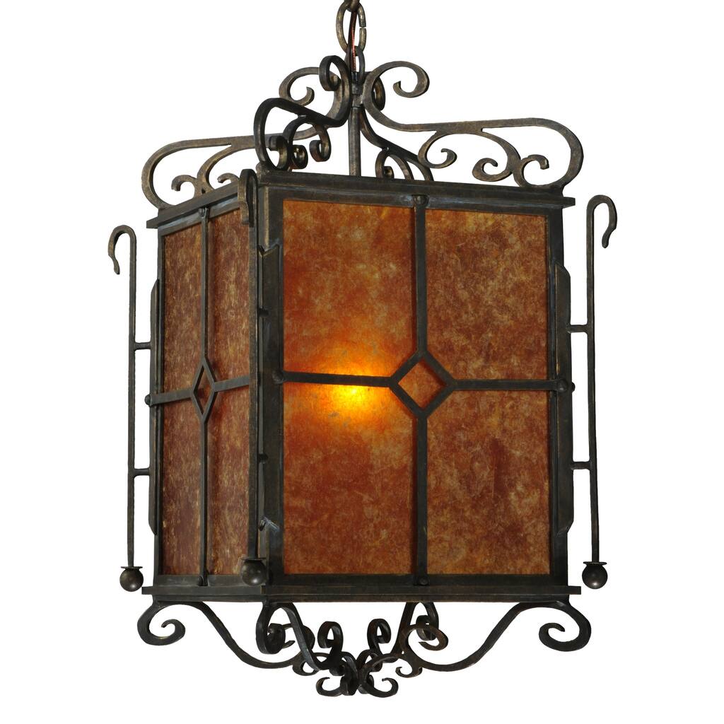 12 Inch sq standford hand painted Pendant