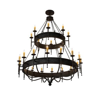 72 Inch Wide gina 24 lt two tier Chandelier
