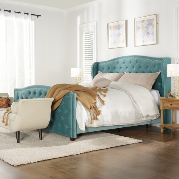 Jennifer Taylor Marcella Tufted Wingback Upholstered Bed