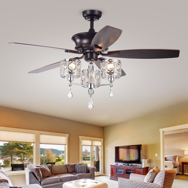 しーさー ダクト ブラウン Tibedo 5-Blade 52-Inch Dark Brown Ceiling Fan with 3-Light