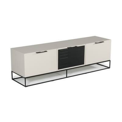 Modrest Hera Modern Grey & Black TV Stand