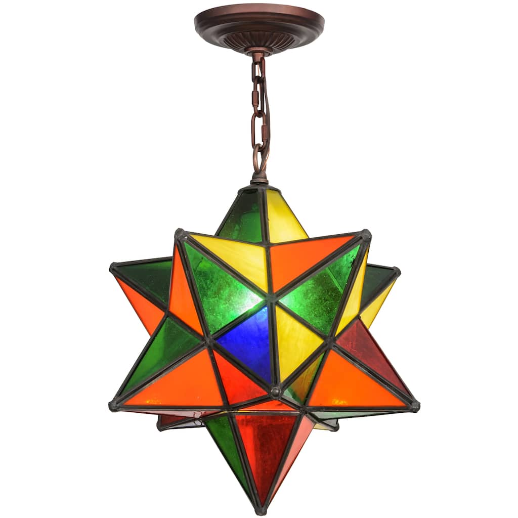 12 Inch Wide moravian star multi-color Pendant