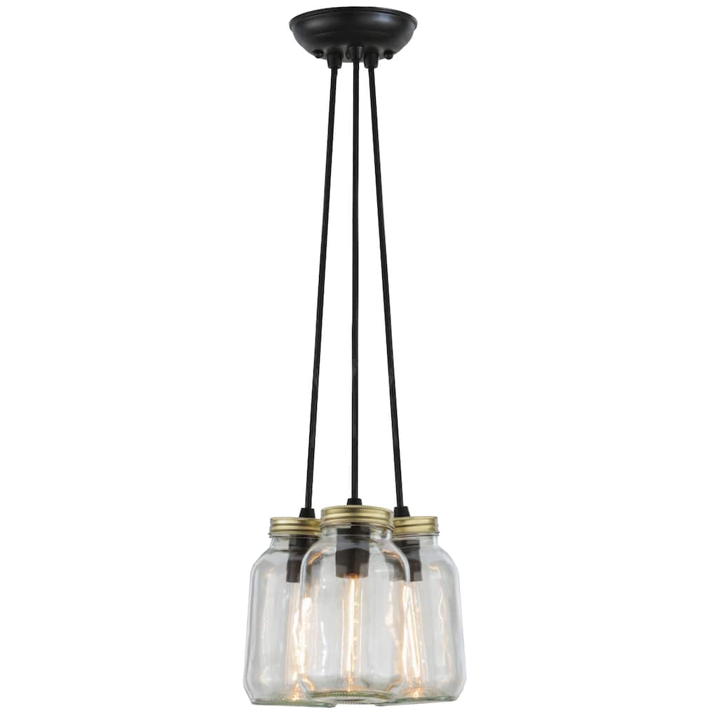 9 Inch Wide mason jar 3 lt Pendant