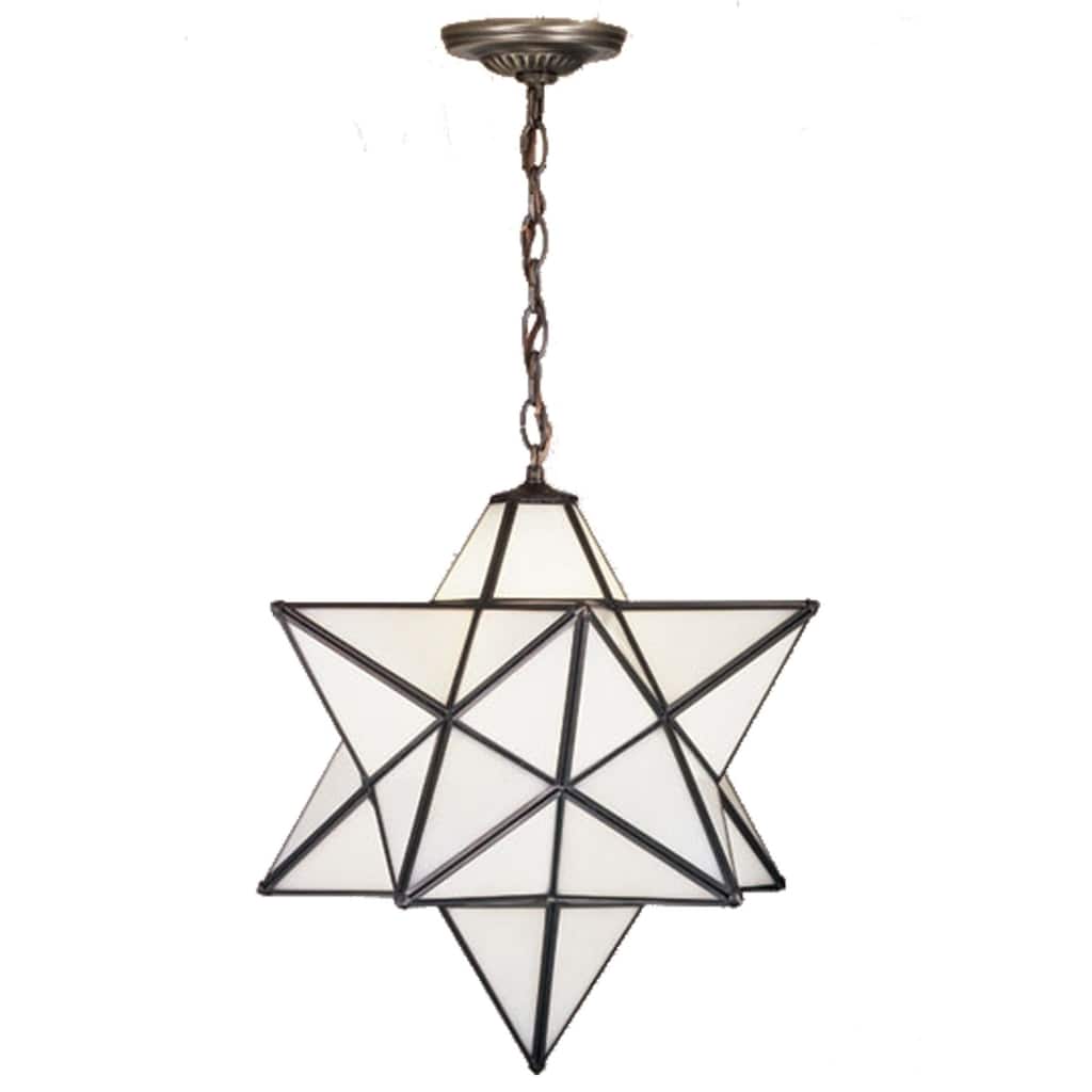 24 Inch Wide moravian star white Pendant