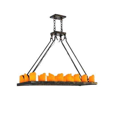 39 Inch l loxley 18 lt oblong Chandelier