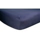 preview thumbnail 1 of 0, Navy Deluxe Flannel Fitted Crib Sheet