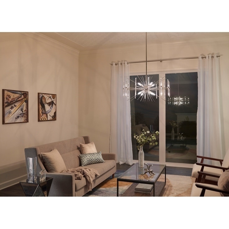 Kichler Lighting Eris Collection 8-light Polished Nickel Chandelier - Chandeliers For Bedrooms by Overstock.com