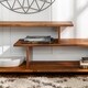 60" Solid Wood Asymmetrical TV Stand Console - 60 x 15 x 23h - Thumbnail 3