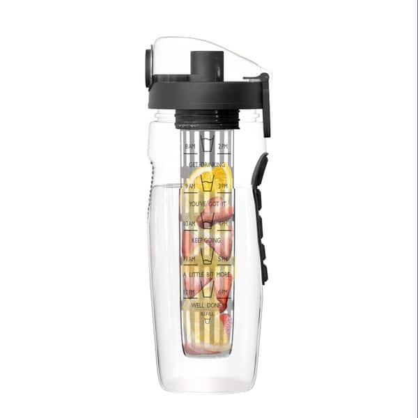 JoyJolt Vacuum Insulated Water Bottle with Flip Lid & Sport Straw Lid - 22  oz