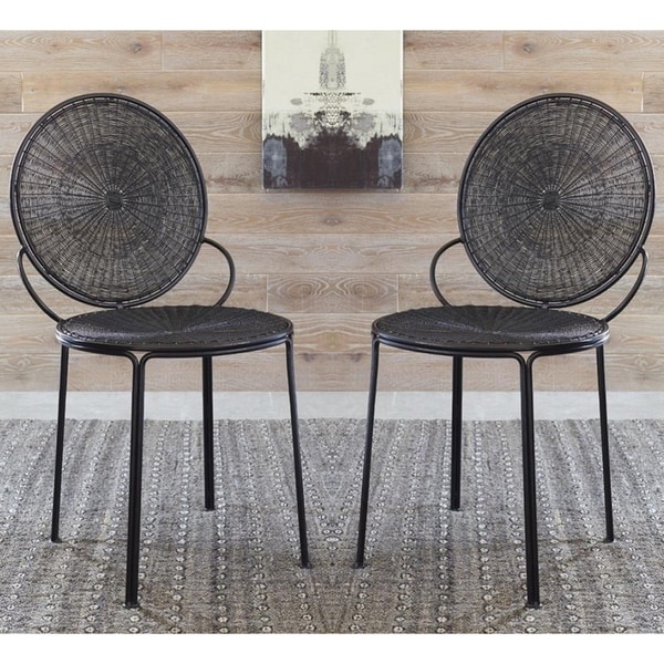 black iron accent chair