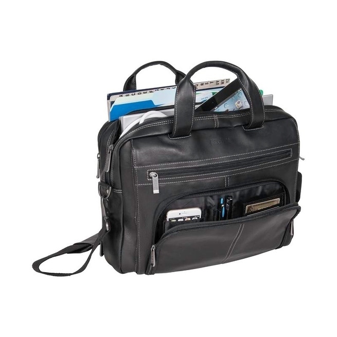 kenneth cole reaction colombian leather laptop briefcase