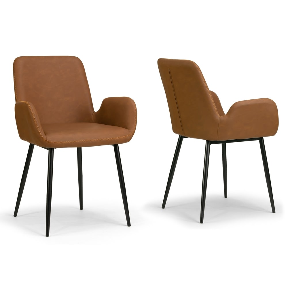 dark brown leather dining chairs