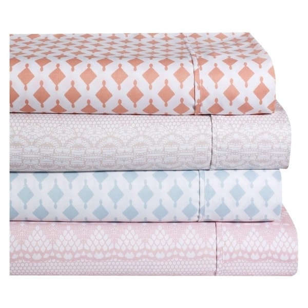 Ellen Tracy Luxury Geometric and Lace Premium Microfiber Sheet Sets