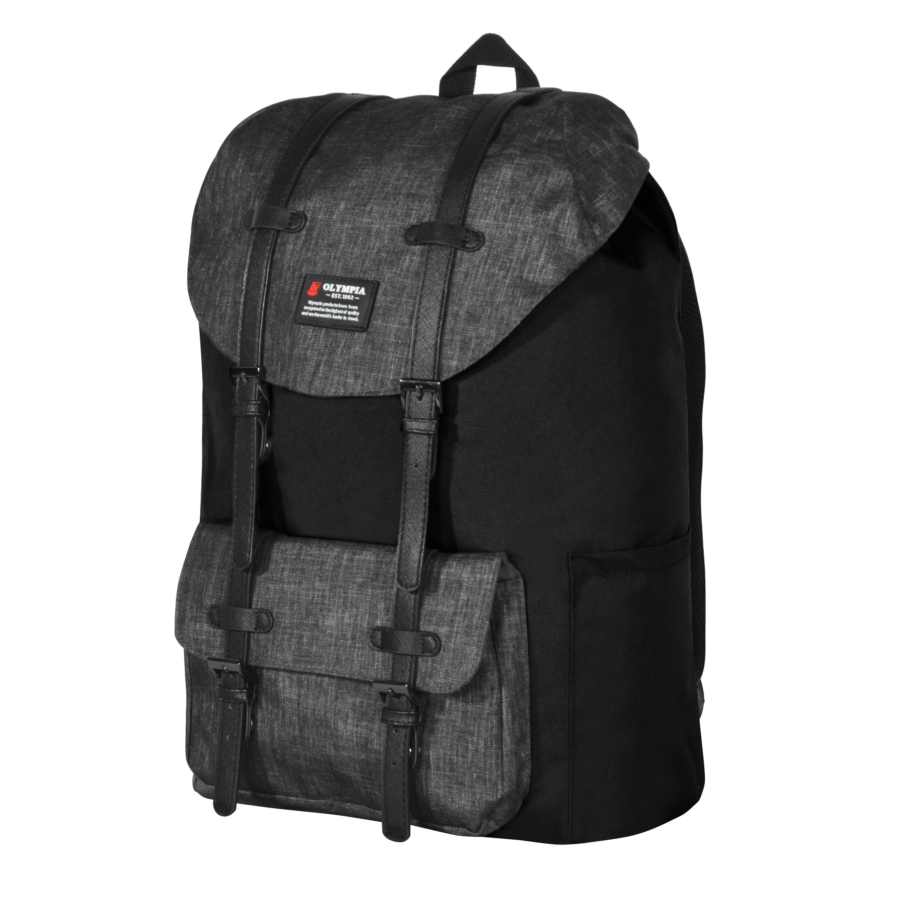 black rucksack backpack