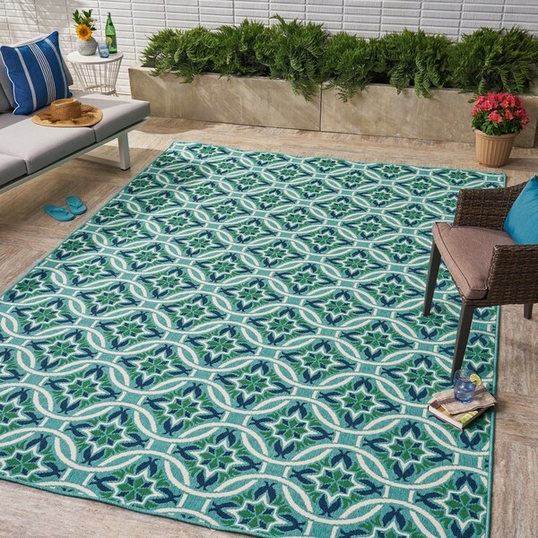 Jada Indoor/ Outdoor Geometric Area Rug by Christopher Knight Home