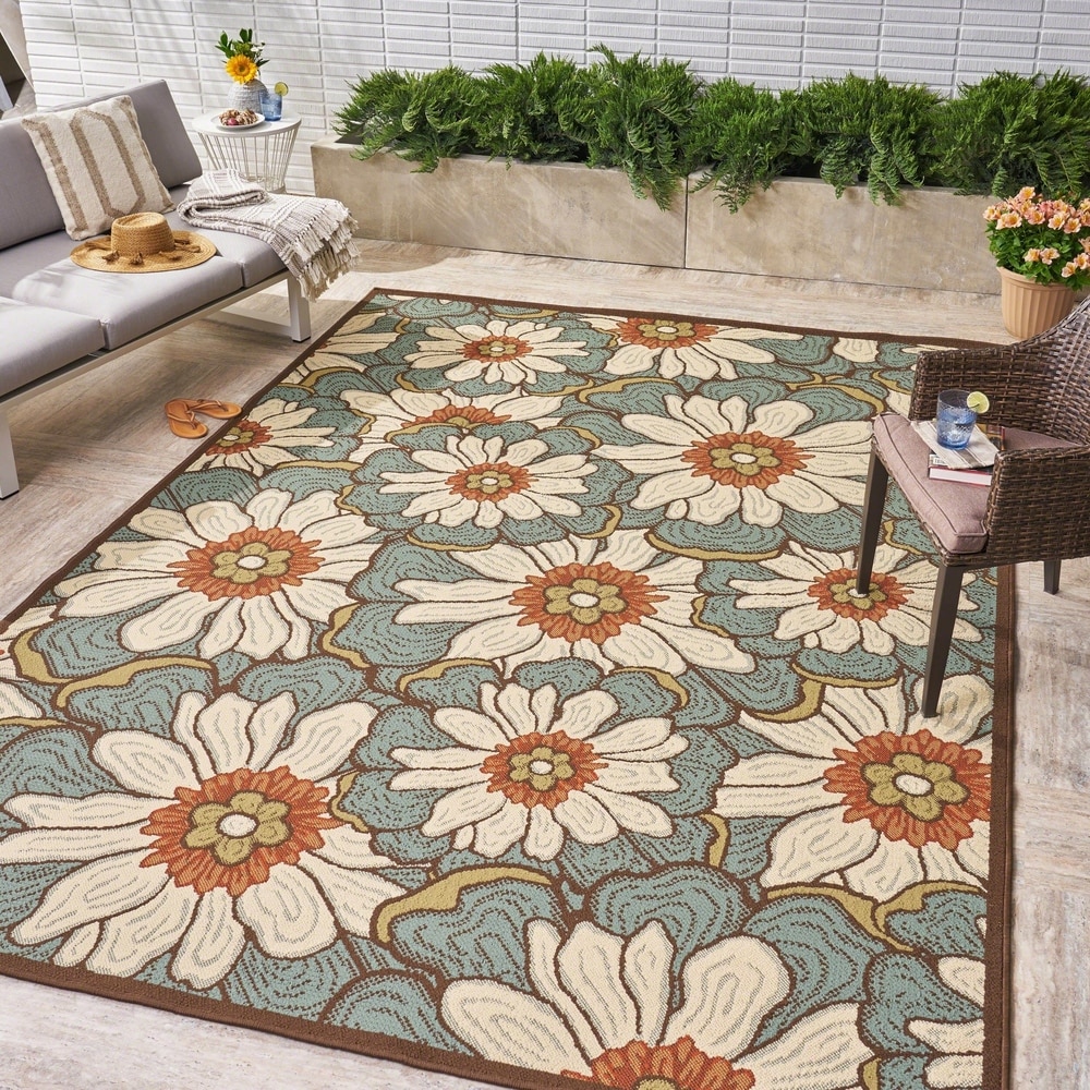 5'3 x 7' Shorey Indoor/Outdoor Rug Natural - Christopher Knight Home