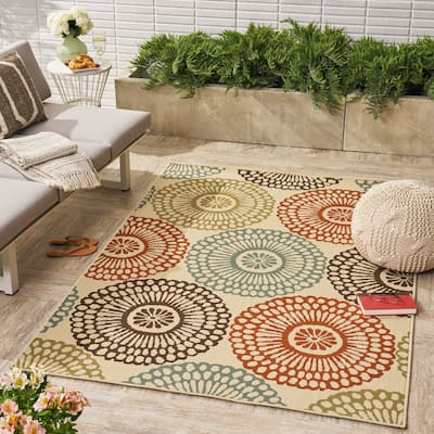 Mara Indoor/ Outdoor Floral Area Rug by Christopher Knight Home