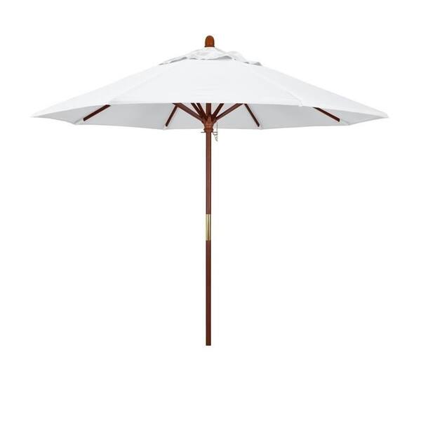 Shop Magnolia Garden 9 Push Lift Classic Hardwood Umbrella With Olefin Fabric Natural White Overstock 22124134