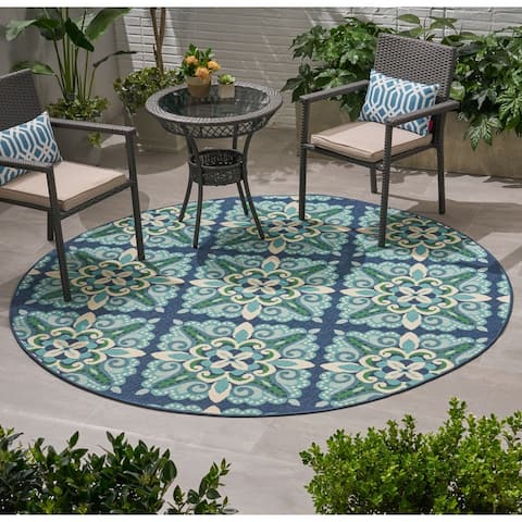 Kaia Indoor/ Outdoor Floral Area Rug by Christopher Knight Home