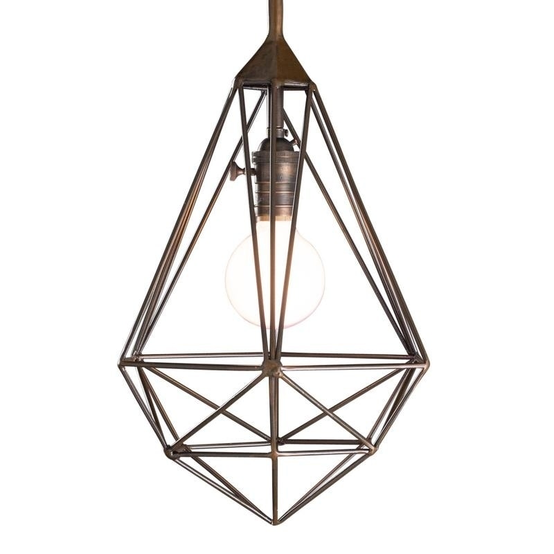 Handmade Cg Sparks Diamond Cage Pendant Light India Handmade Cg Sparks Diamond Cage Pendant Light India