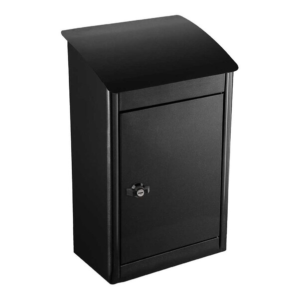 QualArc ParcelSentry Junior Locking Wall Mount Model Parcel and Mailbox - Black