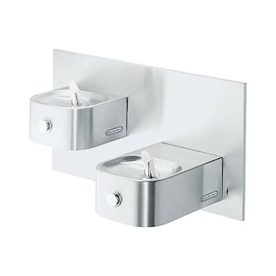Elkay Soft Sides Bi-Level Fountain Non-Filtered Non-Refrigerated, Stainless