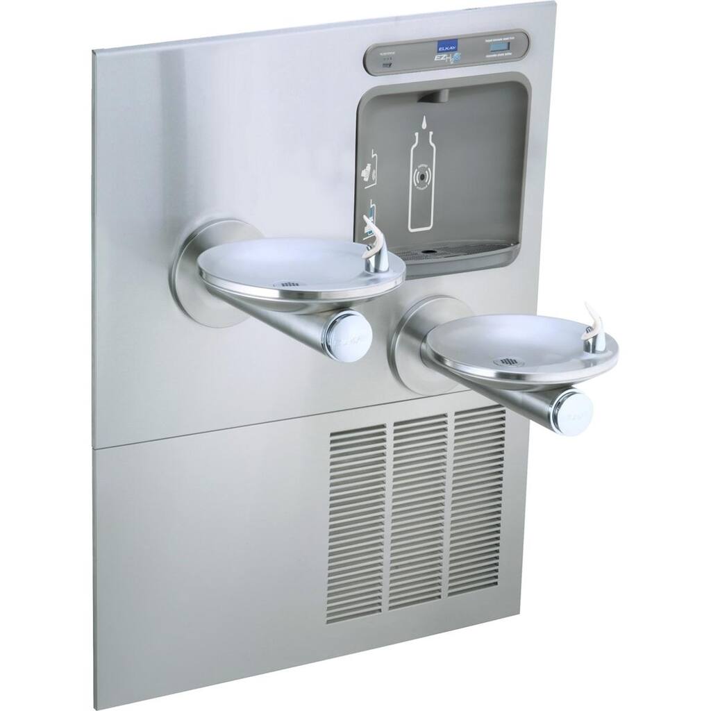 Elkay EZH2O Bottle Filling Station with Integral SwirlFlo Fountain, Refrigerated Filtered Stainless