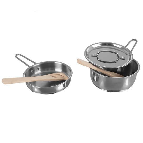 wooden play pots and pans