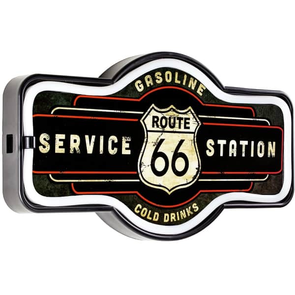 Shop American Art Decor Vintage Route 66 Marquee Shaped Led Light