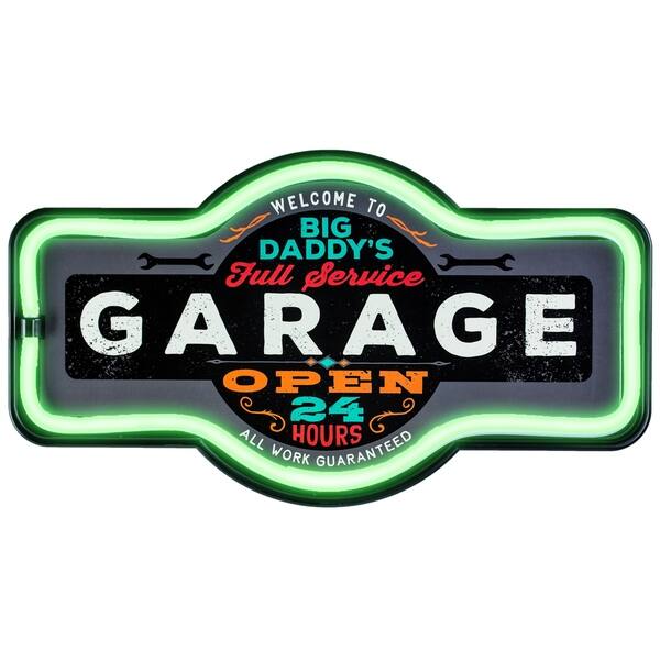 Shop American Art Decor Big Daddy S Garage Marquee Shaped Led
