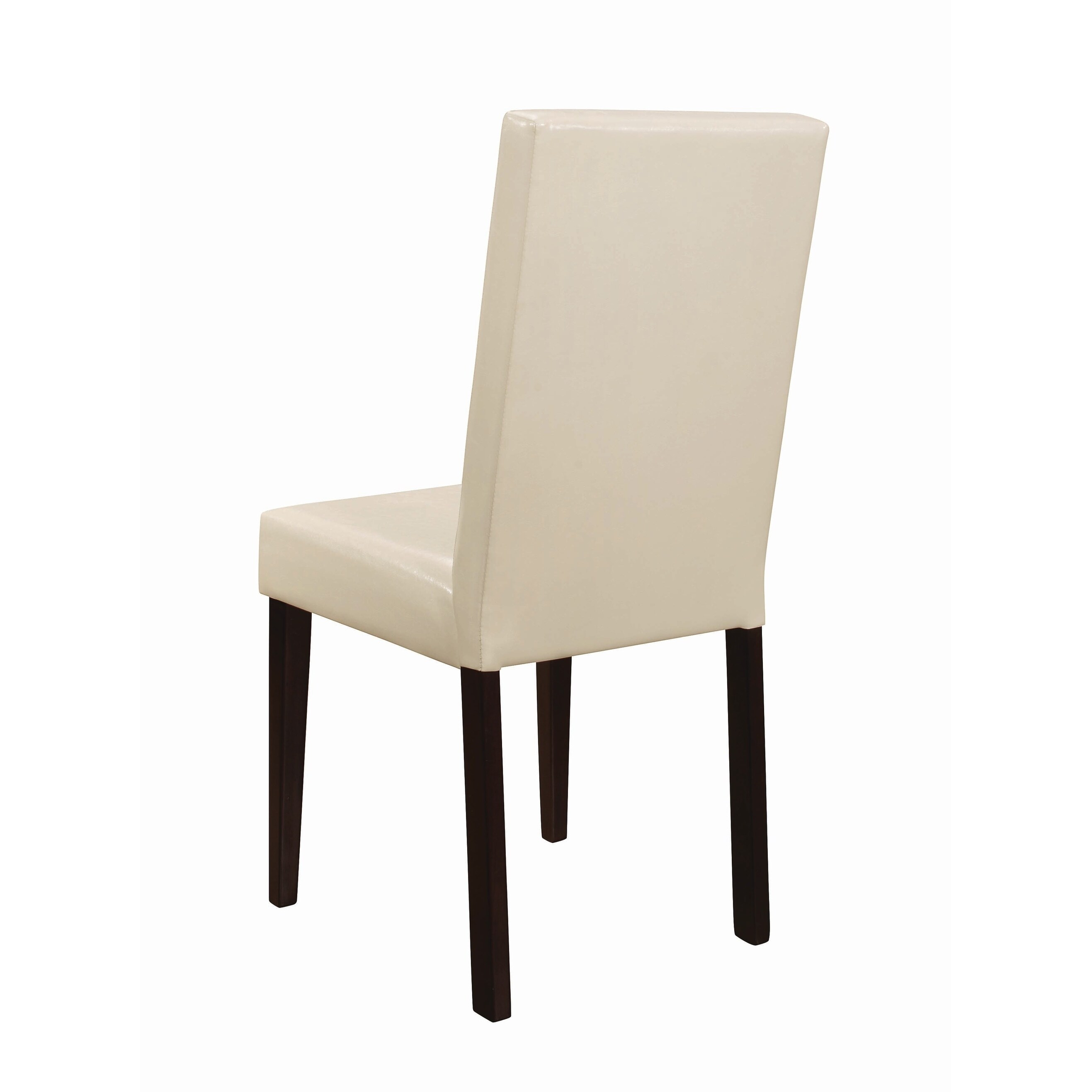 Dining chair with Faux Leather Upholstery Cream and Cappuccino 42" x 18