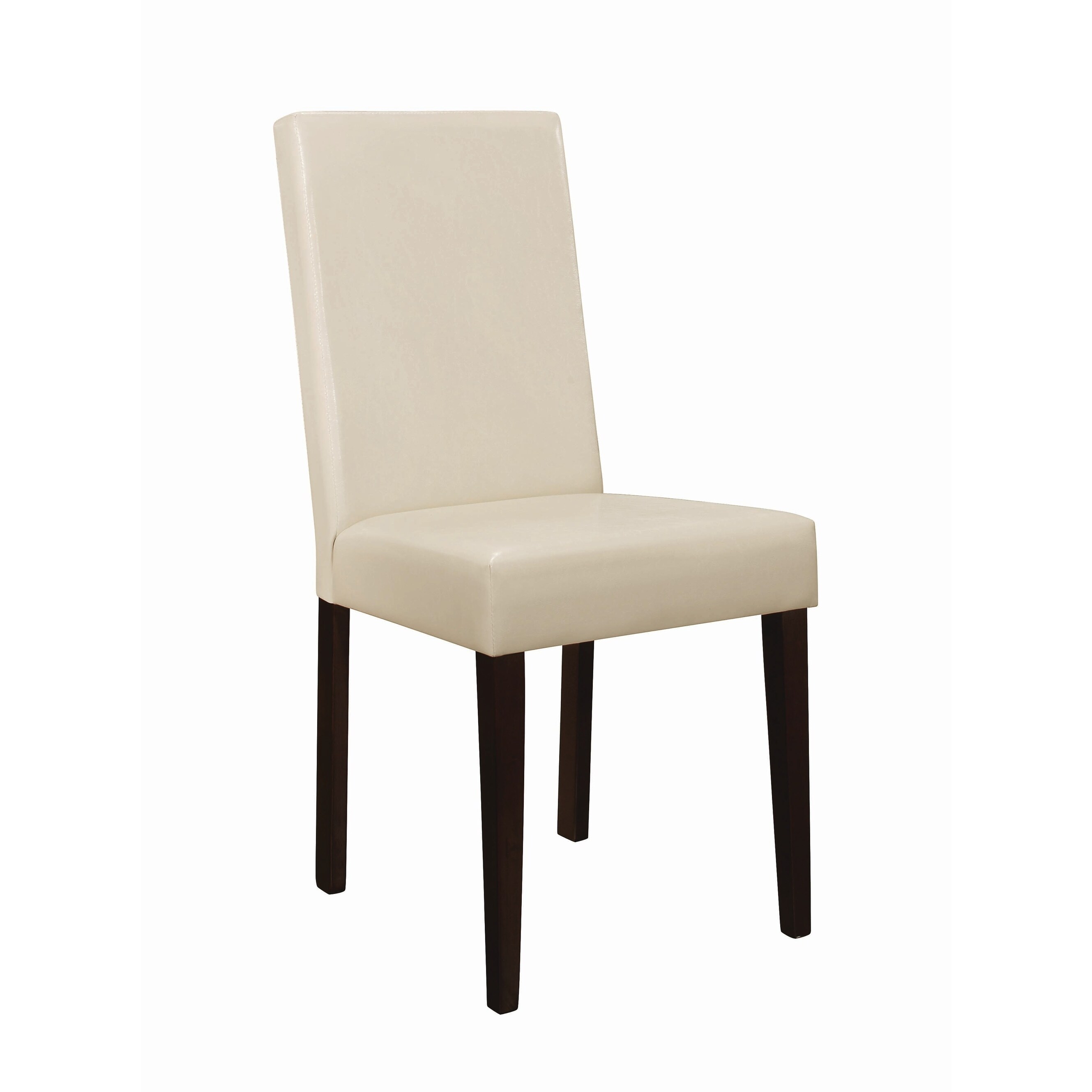 Dining chair with Faux Leather Upholstery Cream and Cappuccino 42