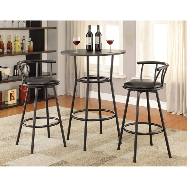 Contemporary Black Bar Height Table