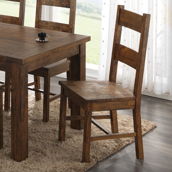 coleman rustic golden brown dining table