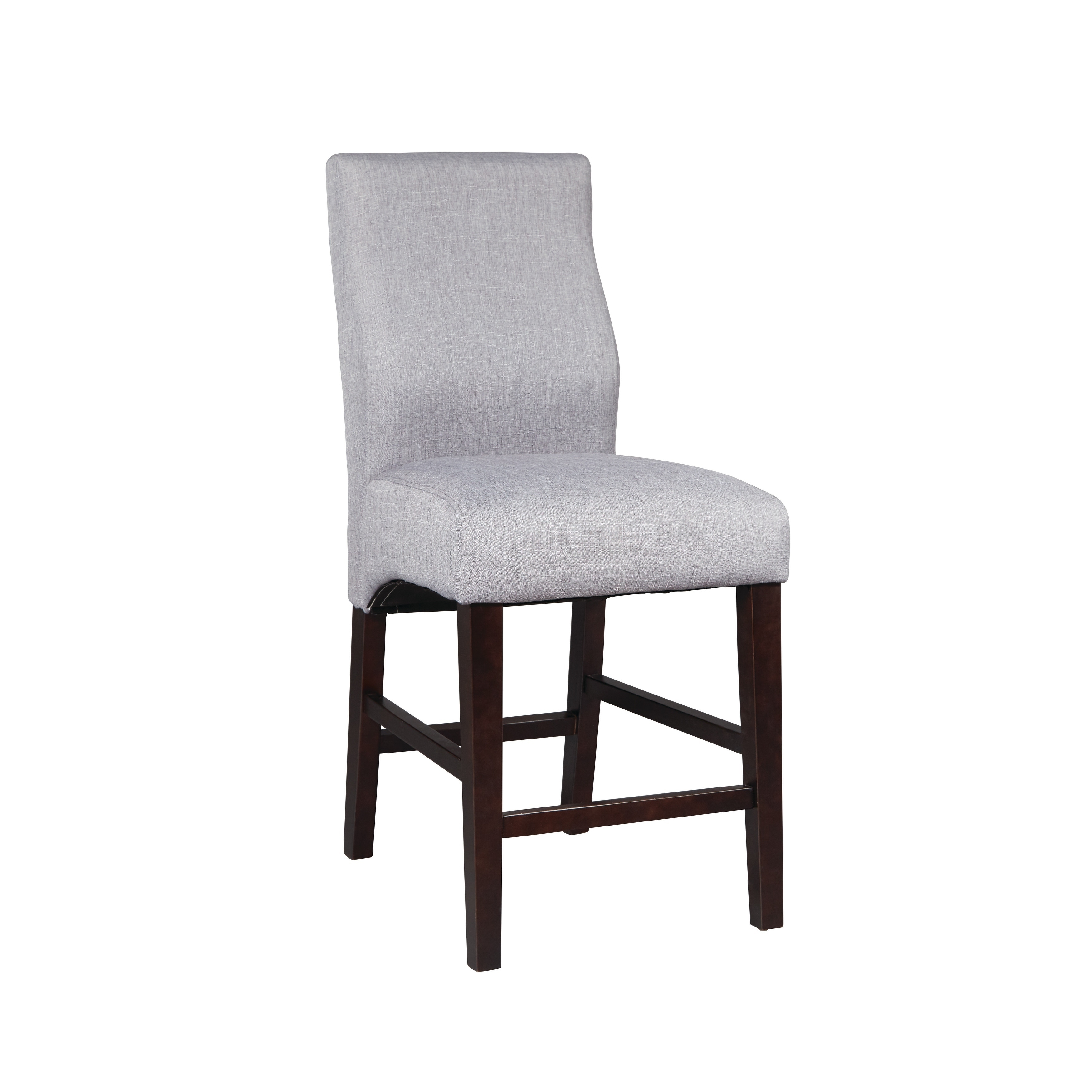 Transitional Upholstered Counter Height Stool Cappuccino ...